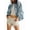 Light Blue, variant on Women'S Loose Lapel Long-Sleeved Denim Jacket Light Blue M