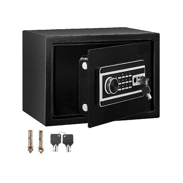 Fingerprint Locks Safe Deposit Box 0.8/1.7/2.1 Cubic Feet Digital Electronic Secret Hidden Piggy Bank for Store Money ,Easy Installation