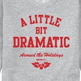 thumbnail image 3 of Mean Girls - Little Bit Dramatic Around Holidays Graphic Fleece Sweatshirt, 3 of 5