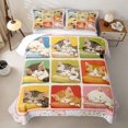 thumbnail image 2 of Homewish Cute Pet Cat Plaid Bed Spread Queen,Kawaii Animal Queen Coverlet Set,Multicolor,3 Pieces, 2 of 7