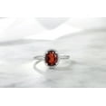 thumbnail image 6 of Gem Stone King 10K White Gold Diamond Halo Engagement Ring set with 1.20 Ct Oval Red Garnet, 6 of 6
