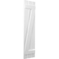 thumbnail image 3 of Ekena Millwork 11 1/2"W x 70"H Americraft Three Board (2 Batten) Exterior Real Wood Spaced Board-n-Batten Shutters w/ Z-Bar (Per Pair), White, 3 of 10