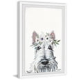 thumbnail image 2 of Parvez Taj White Dog Crown Framed Wall Art, 2 of 6