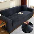 thumbnail image 2 of Thickened Plush Sofa Cover For Living Room Solid Color Elastic Sofa Slipcovers Tight Wrap Alllusive Non Slip Sofa Towel, 2 of 7