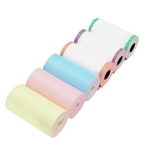 6 Rolls Thermal Printer Paper Refills Roll Photo Paper Colorful Clear Printing for P1 P2 Pocket A6 Journals