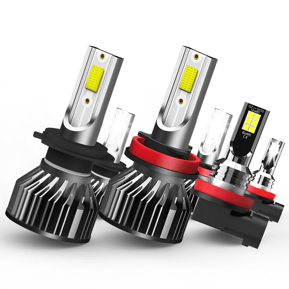 QIPEIZSP Compatible For Ford Fusion 2006-2018 Led Headlights H7 H11 & Fog Light h11 Bulb 6 Pcs