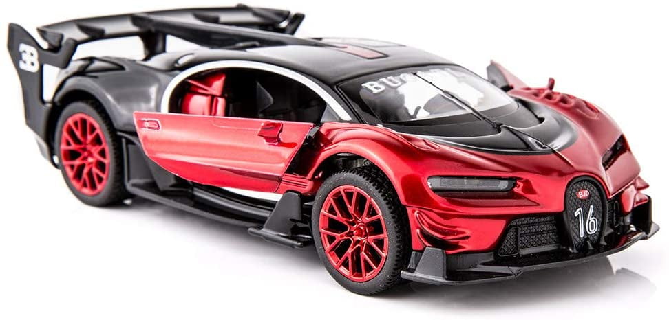 Bugatti Vision Gt Supercar 1 32 Zinc Alloy Die Casting Pull Back Car Model Toy Sound And Light For Boy Girl Gift Red Walmart Com