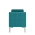 thumbnail image 3 of Homesvale Cashman 52"W x 22.5" H Storage Bench Ottoman with Square Arms for Living Room, Bedroom, Entryway, Turquoise Blue Velvet, 3 of 8