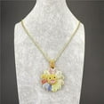 thumbnail image 6 of Sunflower Colorful Petal Smiley Face Necklace Spinning Murakami Takashi Necklace, 6 of 7