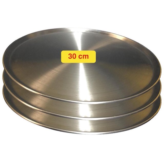 Set 3 Moldes Charolas Para Hornear Pizza De Aluminio 30 Cm Generica Resistentes