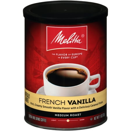 MelittaÂ® French Vanilla Medium Roast Ground Coffee 11 oz. Canister
