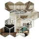 thumbnail image 4 of 12pcs Mirror Wall Stickers Hexagon Art Home Decorative Hexagon Acrylic Mirror Wall, 4 of 5