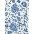 thumbnail image 2 of Blue White Floral Rectangle Tablecloth, Dust Proof Anti Wrinkle Wipeable Table Cloth Tabletop foration of Dinner Kitchen Wedding Holiday Party 60"x120" Decor Gift, 2 of 7