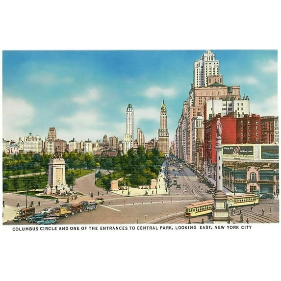 Columbus Circle - CANVAS OR FINE PRINT WALL ART