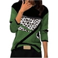 thumbnail image 2 of AXXD Womens Tops Square Neck Mom Sheer Tops For Women Camouflage Long Sleeve Plush Fall Autumn Sweatshirts For Clearence, 2 of 5