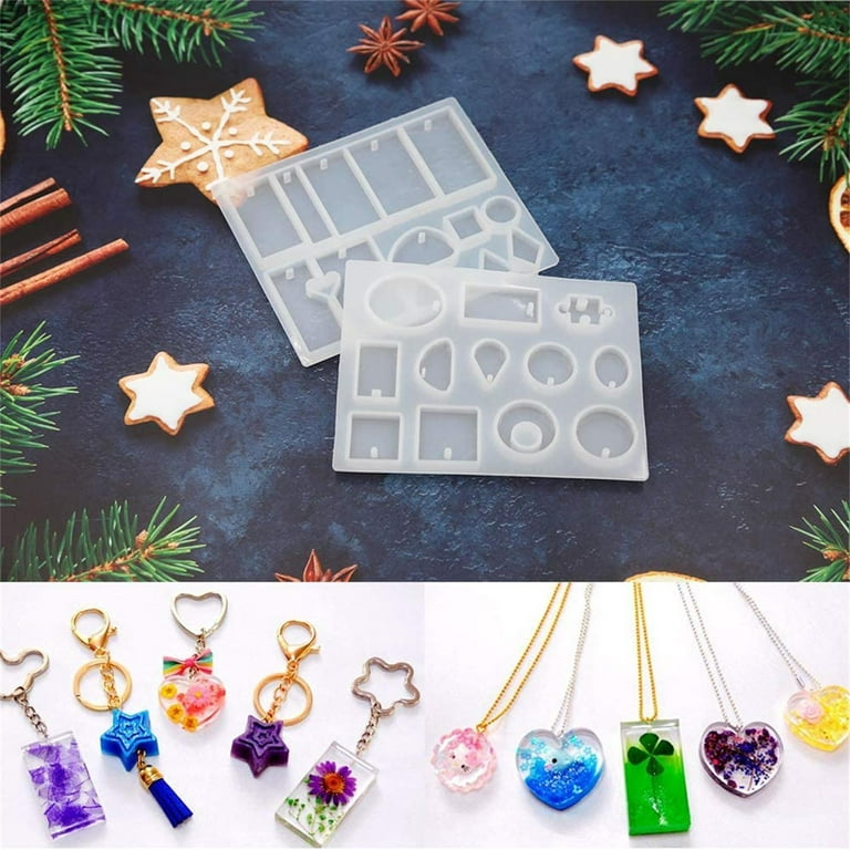 229pcs Silicone Resin Molds Kit, TSV Silicone Epoxy Casting Molds Tools Set  for DIY Jewelry Craft Making, Necklace Earring Diamonds Bear Epoxy Resin  Making Kit for Resin Casting Beginner 