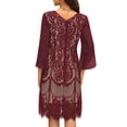thumbnail image 2 of Vestido COOAN con lentejuelas de encaje formal y coctel para invitadas a la boda, 2 of 8
