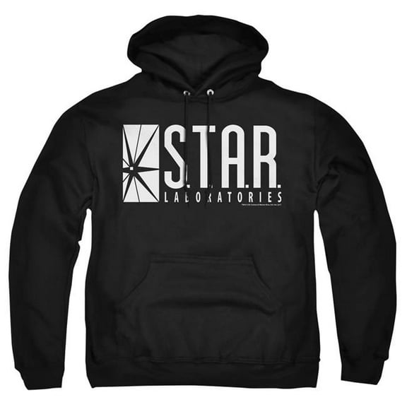 Trevco Sportswear FLSH102-AFTH-1 The Flash S.T.A.R. Adult Pullover Hoodie, Black - Small