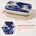 thumbnail image 5 of Starry Unicorn Velvet Portable Jewelry Box with Removable Compartment - Necklace, Earring, and Travel Organizer - Gift, 5 of 7