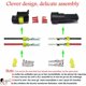thumbnail image 2 of Conector impermeable, conectores de cable eléctrico autoblocantes de 2 pines con cable marino de 16 AWG para conexiones de cables de automóviles, camiones, barcos y otros. (paquete de 5) (conector de, 2 of 4