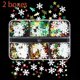 thumbnail image 1 of 6 rejillas de lentejuelas navideñas para uñas, pegatinas para decoración de uñas de invierno, copos de nieve con láser holográficos decorativos, purpurina para uñas (dos cajas), 1 of 5