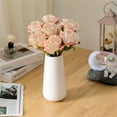 thumbnail image 6 of 7-Head Artificial Rose Bouquet with Burnt Edge Design,European Style Faux Flowers for Living Room Table Decor,Wedding Centerpiece and Home Decor,Realistic Looking Low Maintenance Floral Arrangement, 6 of 8