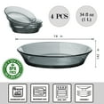 thumbnail image 4 of STP GOODS Borosilicate Glass Dinner Bowl Set of 4 pcs 7.9" (20 cm) Service for 4 Pasta Bowls Stackable Soup Plates Glass Deep Plate Set for Home and Kitchen, Gray, 4 of 5
