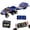 Blue, variant on 6WD Remote Control Monster Truck with Yacht Trailer, Alloy Off-Road RC Pickup Truck Toy, 2.4GHz Dual Control (Remote & APP) Toy Drift Car, LED Lights