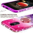 thumbnail image 5 of LG Phoenix Plus/Xpression Plus/Premier Pro Lte/K30/LG L413/L413DLCase Ring Liquid Quicksand Glitter Cute Phone Case Kickstand Clear Bling Diamond Bumper Ring Stand Girls Women - Hot Pink/Purple, 5 of 5