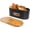 Black box with 3jars, variant on Breadbox Bin with Bamboo Lid&Window Modern Metal Box Bread Storage Container for Kitchen Counter Vintage Kitchen Black bread box