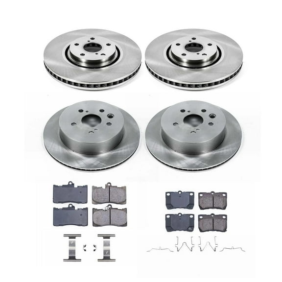 Ultimate Brakes Front and Rear Ceramic Brake Pad and Rotor Kit with Hardware WM81589