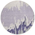 thumbnail image 2 of Addison Rugs Chantille Indoor/Outdoor Transitional Abstract Purple Washable Round Rug, 8' x 8', 2 of 6