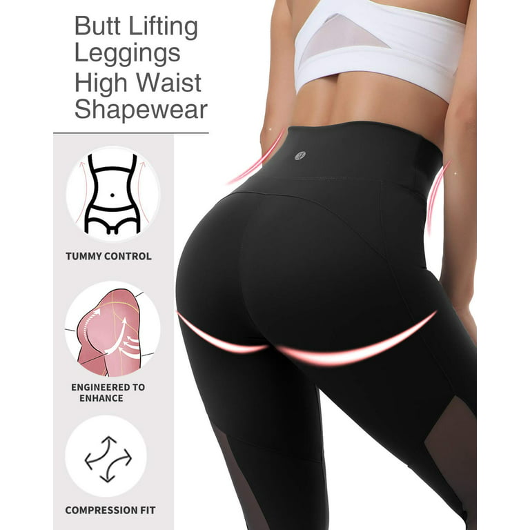 Buy Shaper Slimming High Waisted Yoga Leggings Tights With Mesh