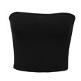 thumbnail image 4 of MESSUEN Women's Tube Top Fitted Tank Tops for Women Tops Summer Tube for Crop Going Out Strapless Tank Bandeau Outfits 2024 Women's Blouses Dressy Casual Womens Shirt Black L, 4 of 9