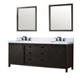 thumbnail image 3 of Marsyas 84 in W Brown Double Vanity, Cultured Marble Top, Faucet Set and 34 in Mirrors, 3 of 3