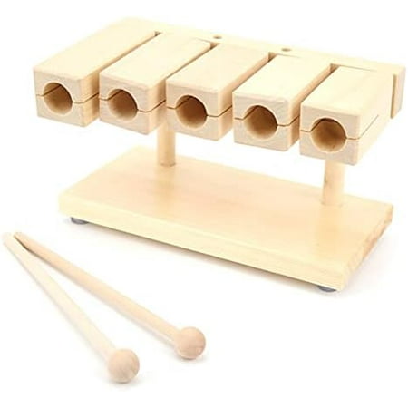 Wood Rhythm BlocKs, Crisp Sound Maple Percussion Clapper Clear Texture 5 Tones with Mallets for Temples for Opera Ensemble, Jovenncqk9nage3p2755$$Music