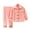 Pink, variant on Tiijoy Boys Girls Pajamas Flannel Warm Long Sleeve Top and Pants Pajama Coat Set, Sizes 2-3