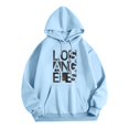 thumbnail image 2 of PENGXIANG Sweat à Capuche pour Femmes Patchwork Graphique Col Rond Tenues d'Hiver Automne Hauts pour Leggings Gris Foncé 2TG, 2 of 4