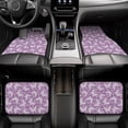 thumbnail image 6 of Cauagu Purple Butterflies Floral Pattern Car Floor Mat Set of 4,Car Carpet Mats Car Mats with Anti-Slip Backing & Driver Heel Pad Universal Fit for Cars/Trucks/SUV/Vans, 6 of 6