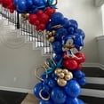 thumbnail image 5 of Juego de 179 globos de látex rojos, azules y dorados con temática de Sonic para cumpleaños de niños, decoraciones para fiestas, suministros para baby shower, 5 of 5