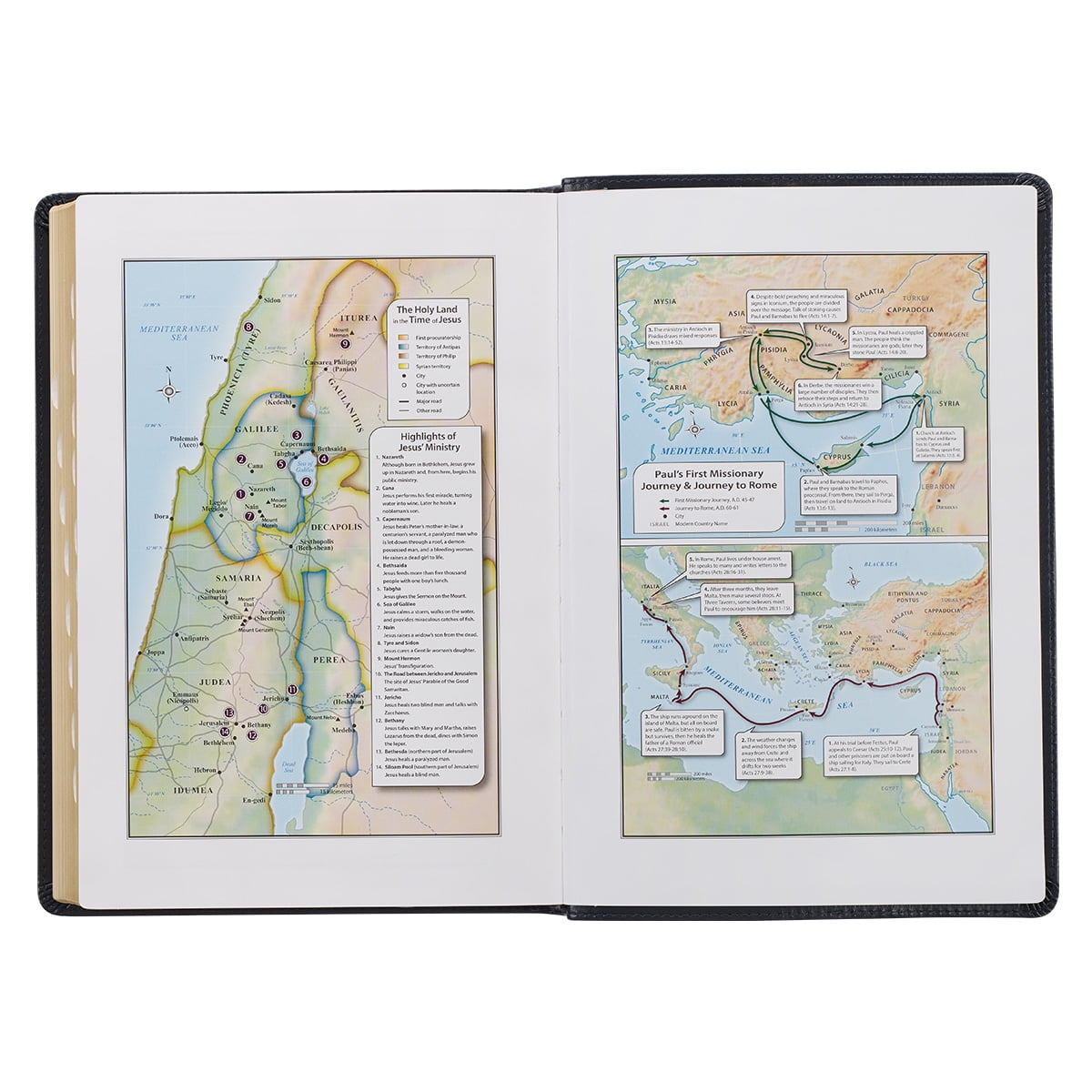 KJV Holy Bible, Giant Print Full-size Faux Leather Red Letter Edition - Thumb Index & Ribbon Marker, King James Version, Midnight Blue