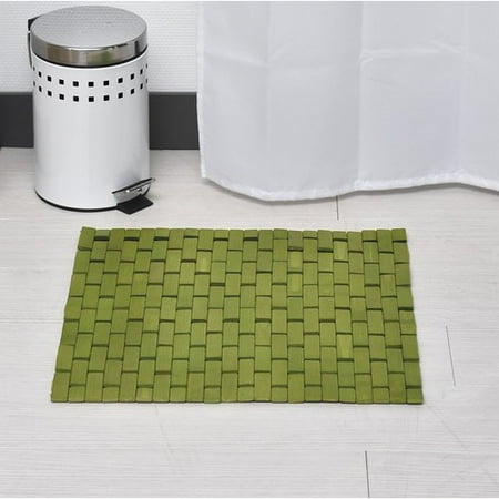 Evideco Bamboo Slats Roll Up Foldable Bath Rug