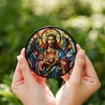 thumbnail image 4 of Sacred Heart Of Jesus Stained Glass Suncatcher, Catholic Window Hanging, Christian Religious Home Decor, Spiritual Catholic Art Gift, 4 of 4