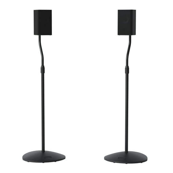 SANUS Speaker Stands Pair Holds up to 3.5 lbs – Height Adjustable, Premium Design, 3-Step Install