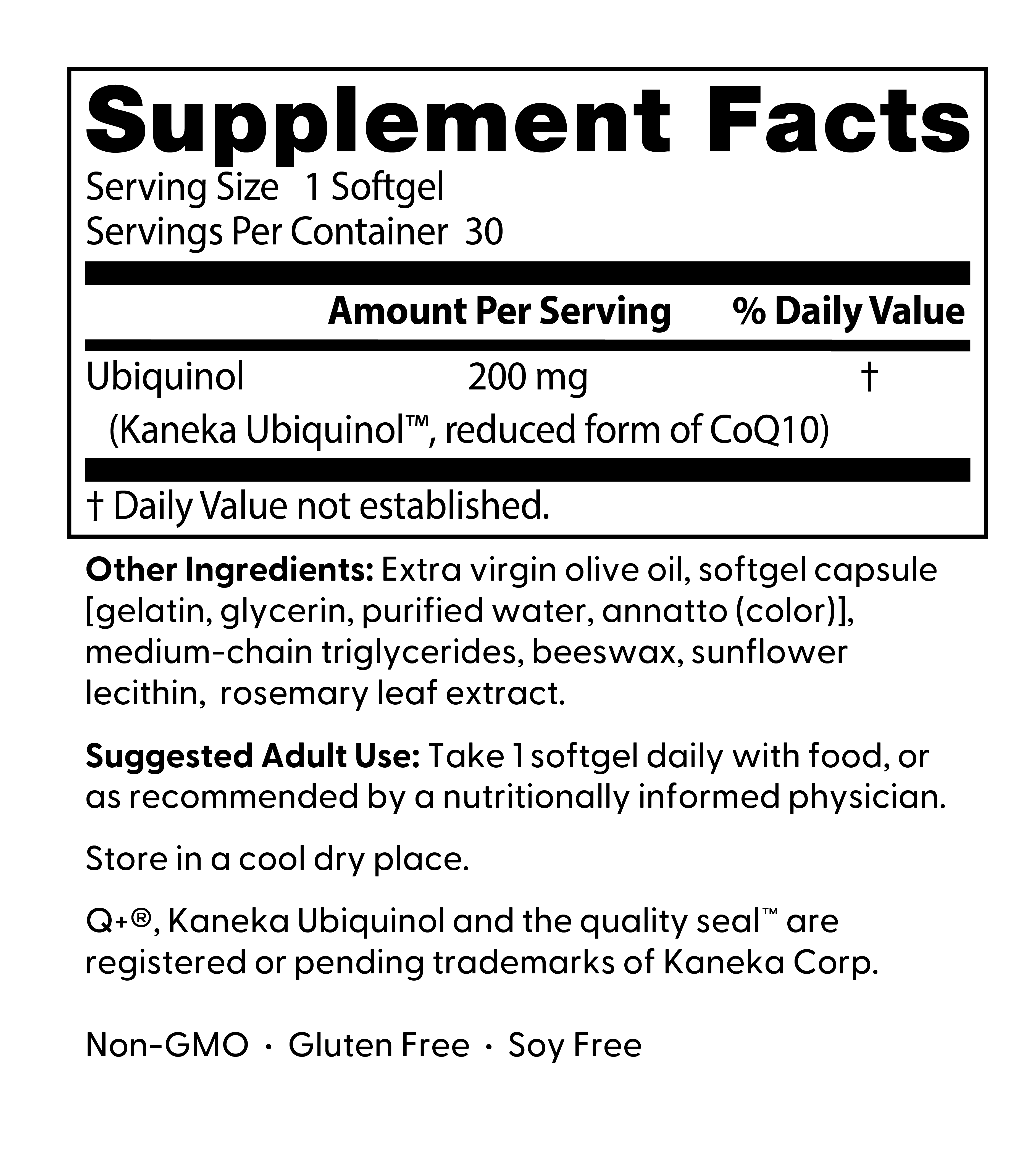 Doctor's Best Ubiquinol, 200 mg, 30 Softgels