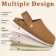 thumbnail image 2 of Zuecos CLOVALUB para mujer, sin cordones, plataforma, gamuza marrón, 2 of 7