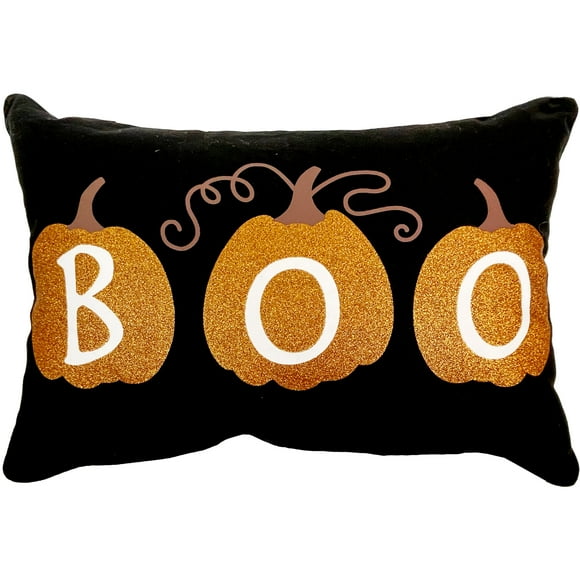 Way to Celebrate! Halloween Boo Pumpkins Decorative Pillow