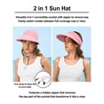 thumbnail image 4 of HuangHuanChen Sun Hats For Womens Wide Brim Visor UPF 50+ UV Protective Hiking Fishing Hats Sun Hat for Women Summer Beach Packable Cap Pink One Size, 4 of 6