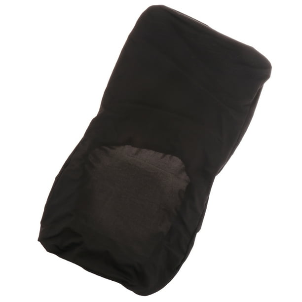 Funda elástica para asiento de silla con respaldo bajo y corto, para cocina y salón. Negro