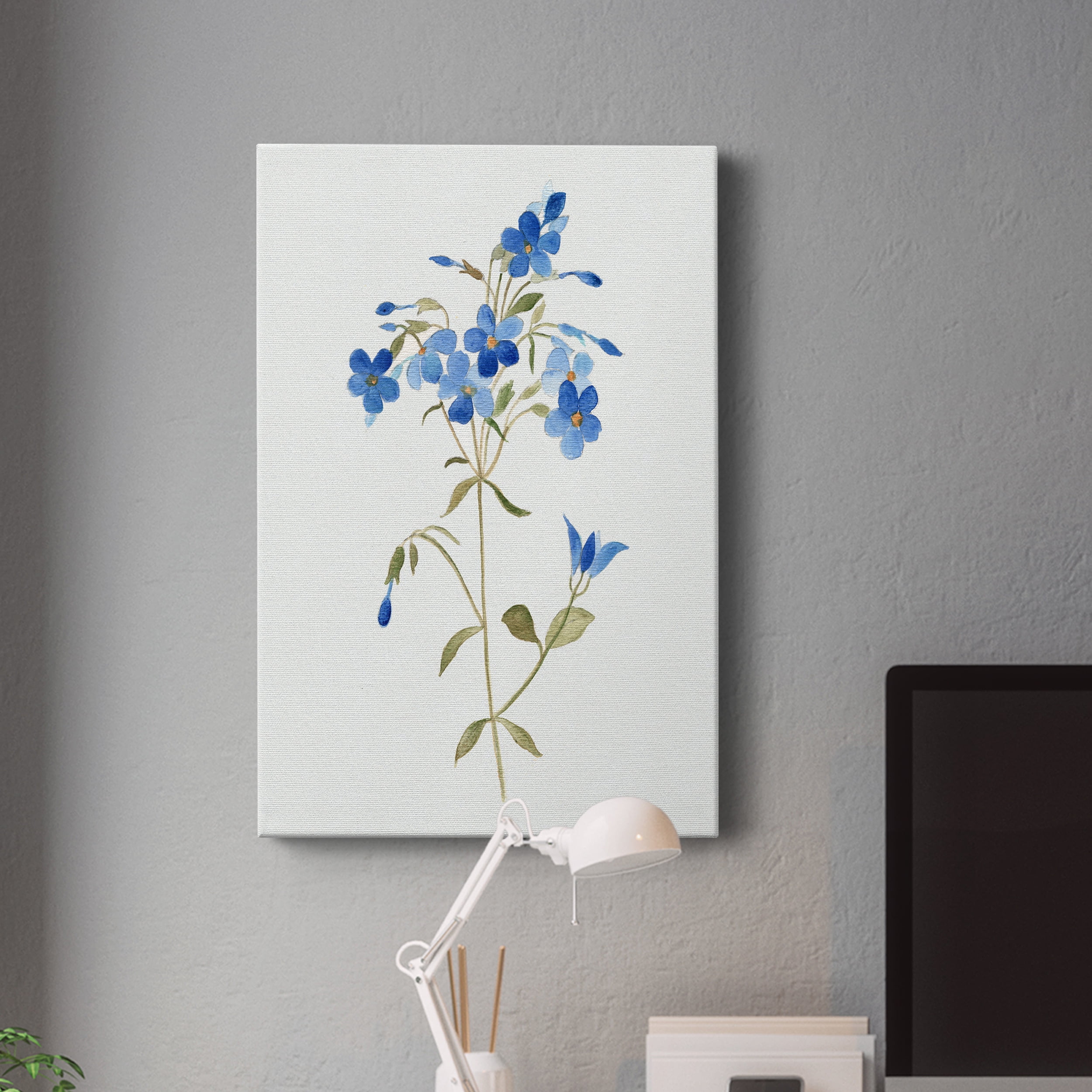 Blue Blossom Botanical II Premium Gallery Wrapped Canvas - Ready to Hang - 40 x 60
